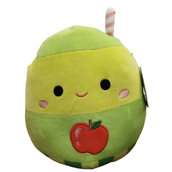 Squishmallow 11 12" Jean Apple Juice Box Soft Green Sweet Fruit Drink Plush NWT - Picture 2 of 3